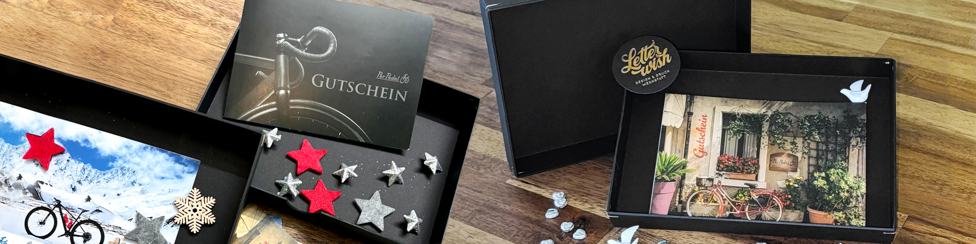 Gutscheinbox mit individuellem Geschenkgutschein